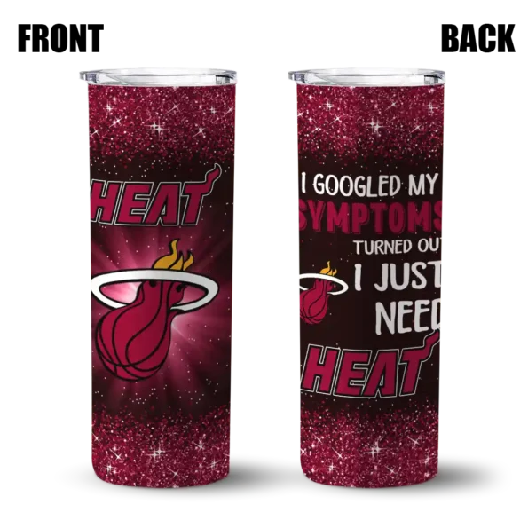 miami heat radiant glitter red skinny tumbler fashion forward.webp