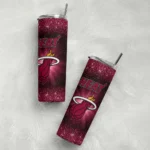 miami heat radiant glitter red skinny tumbler best selling 1.webp