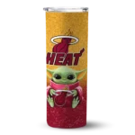 miami heat yoda smile red skinny tumbler best selling 1.webp