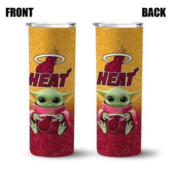 miami heat yoda smile red skinny tumbler fashion forward.webp