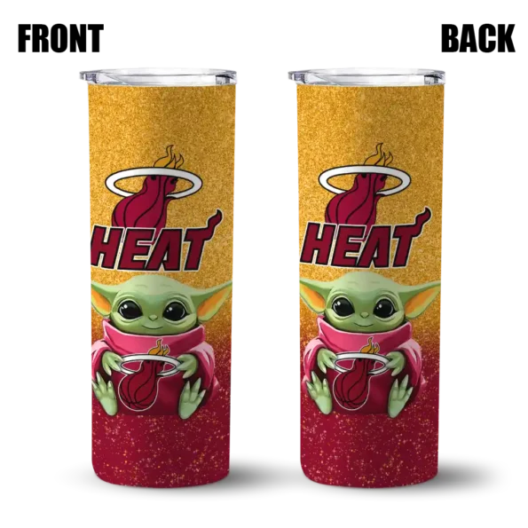 miami heat yoda smile red skinny tumbler fashion forward.webp