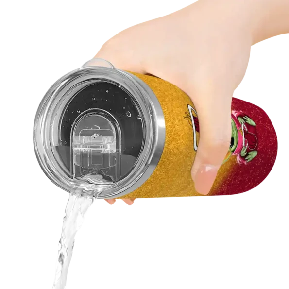 miami heat yoda smile red skinny tumbler latest model.webp