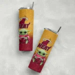 miami heat yoda smile red skinny tumbler best selling 1.webp
