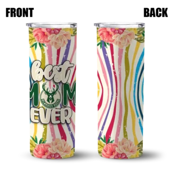 milwaukee bucks flower cluster skinny tumbler fashion forward.webp