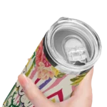 milwaukee bucks flower cluster skinny tumbler best selling 1.webp