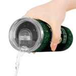 milwaukee bucks radiant glitter green skinny tumbler best selling 1.webp