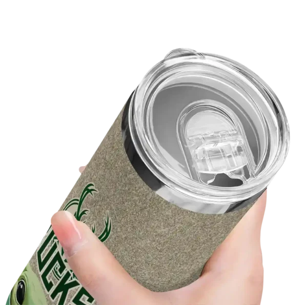 milwaukee bucks yoda smile green skinny tumbler high quality.webp