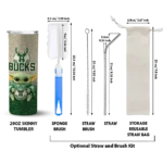 milwaukee bucks yoda smile green skinny tumbler best selling 1.webp