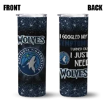 minnesota timberwolves radiant glitter midnight blue skinny tumbler best selling 1.webp