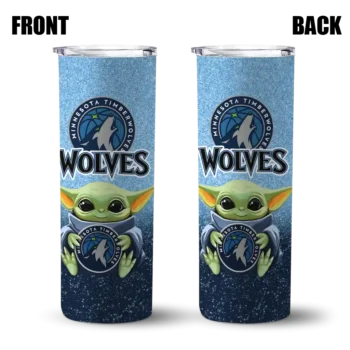 minnesota timberwolves yoda smile midnight blue skinny tumbler fashion forward.webp
