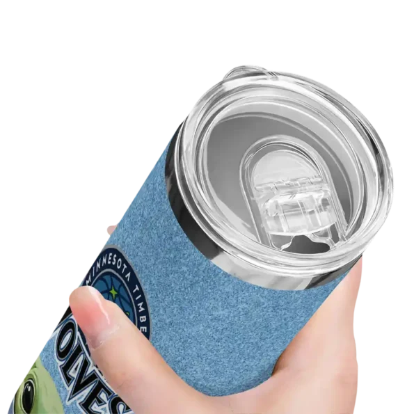 minnesota timberwolves yoda smile midnight blue skinny tumbler high quality.webp