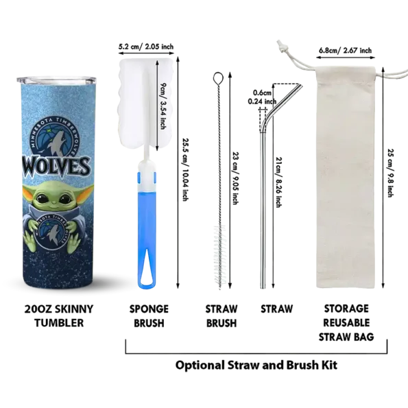 minnesota timberwolves yoda smile midnight blue skinny tumbler new arrival.webp