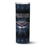 new orleans pelicans radiant glitter navy skinny tumbler best selling 1.webp