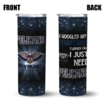 new orleans pelicans radiant glitter navy skinny tumbler best selling 1.webp