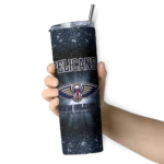 new orleans pelicans radiant glitter navy skinny tumbler best selling 1.webp