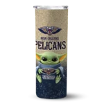 new orleans pelicans yoda smile navy skinny tumbler best selling 1.webp