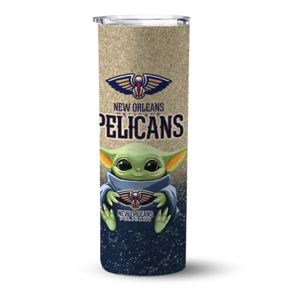 new orleans pelicans yoda smile navy skinny tumbler best selling 1.webp