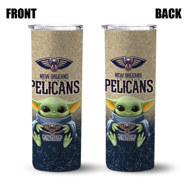 new orleans pelicans yoda smile navy skinny tumbler fashion forward 1.webp