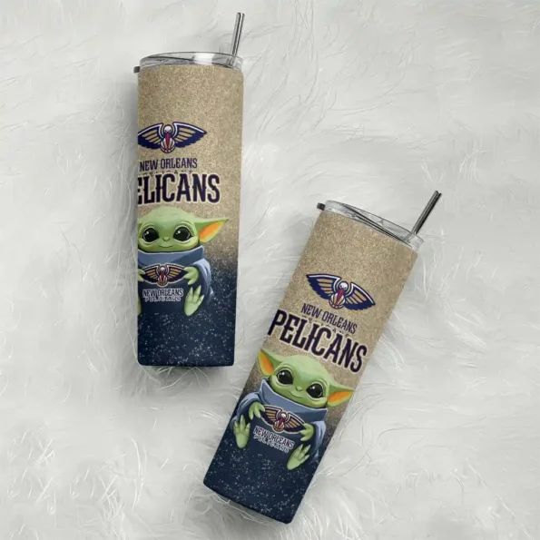 new orleans pelicans yoda smile navy skinny tumbler top rated 1.webp
