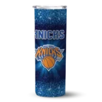new york knicks radiant glitter blue skinny tumbler best selling 1.webp