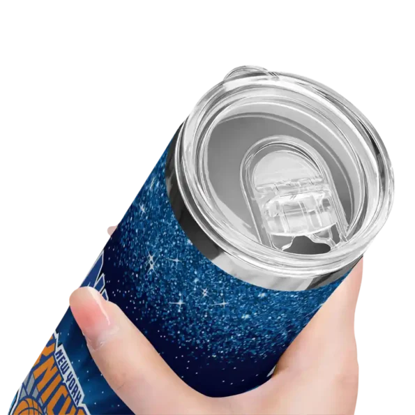 new york knicks radiant glitter blue skinny tumbler high quality.webp