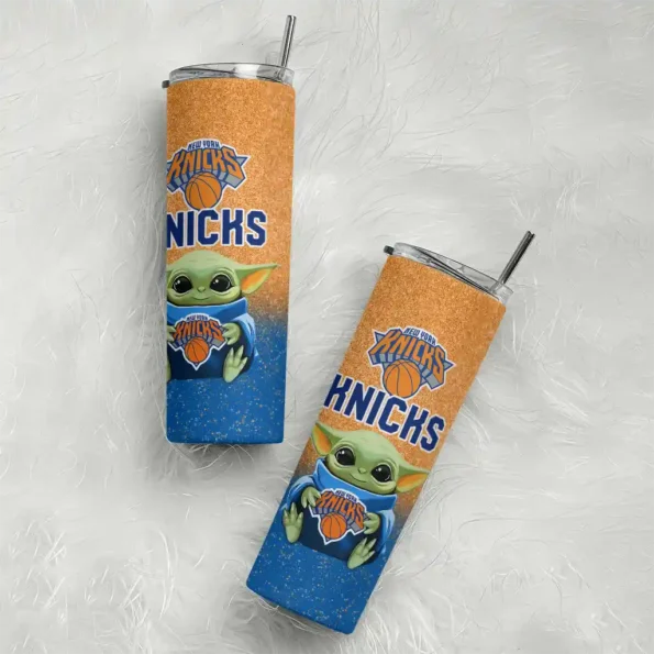 new york knicks yoda smile blue skinny tumbler top rated.webp