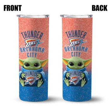 oklahoma city thunder yoda smile blue skinny tumbler fashion forward.webp