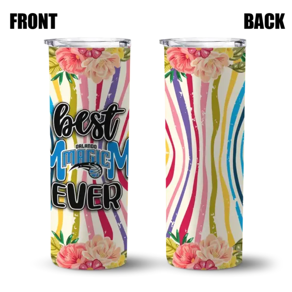 orlando magic flower cluster skinny tumbler fashion forward.webp