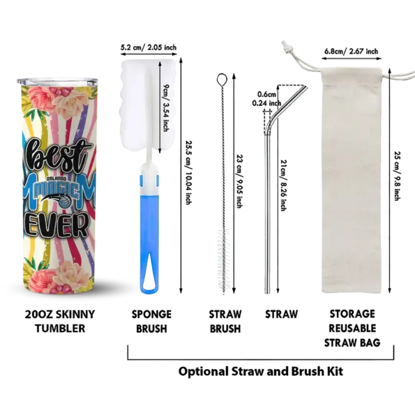orlando magic flower cluster skinny tumbler new arrival.webp