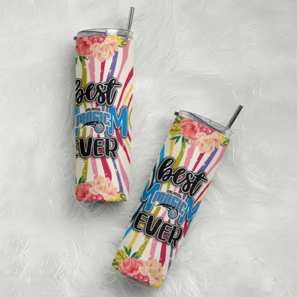 orlando magic flower cluster skinny tumbler top rated.webp