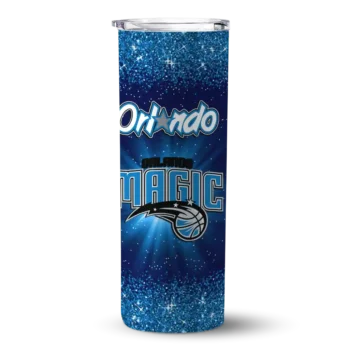 orlando magic radiant glitter blue skinny tumbler best selling 1.webp