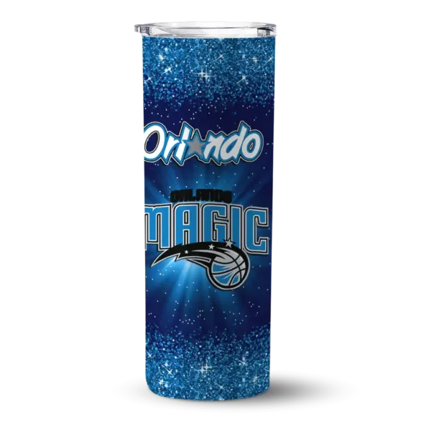 orlando magic radiant glitter blue skinny tumbler best selling 1.webp