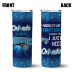 orlando magic radiant glitter blue skinny tumbler best selling 1.webp