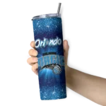 orlando magic radiant glitter blue skinny tumbler best selling 1.webp