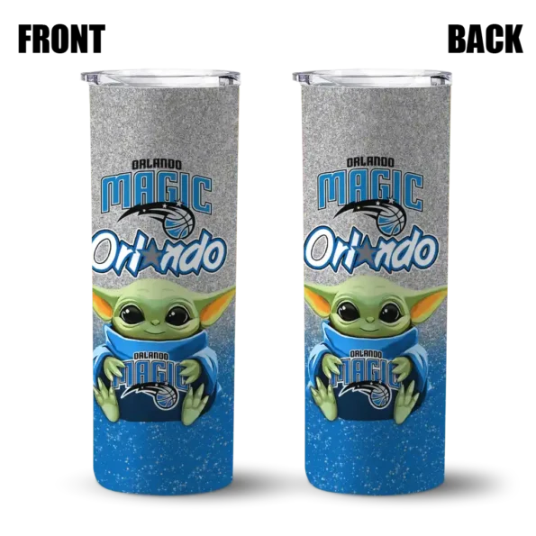 orlando magic yoda smile blue skinny tumbler fashion forward.webp
