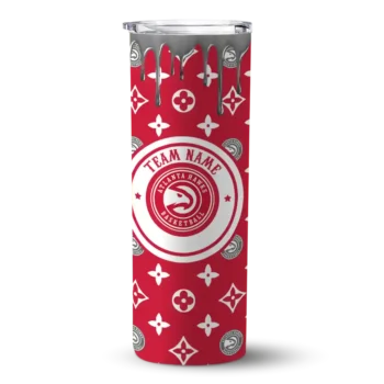 personalized atlanta hawks camo streak red skinny tumbler best selling 1.webp