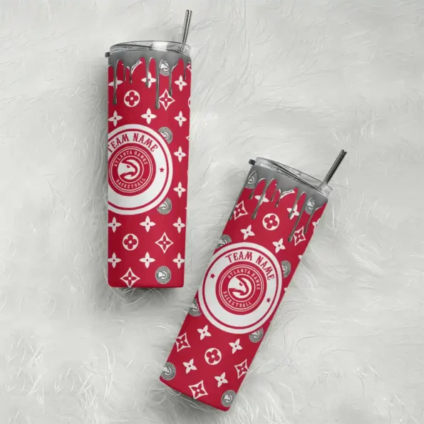 personalized atlanta hawks camo streak red skinny tumbler top rated.webp
