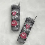 personalized atlanta hawks chevron v red gray skinny tumbler best selling 1.webp