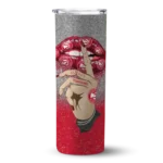 personalized atlanta hawks sparkle lips red skinny tumbler best selling 1.webp