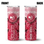 personalized atlanta hawks spiral burst print red skinny tumbler best selling 1.webp