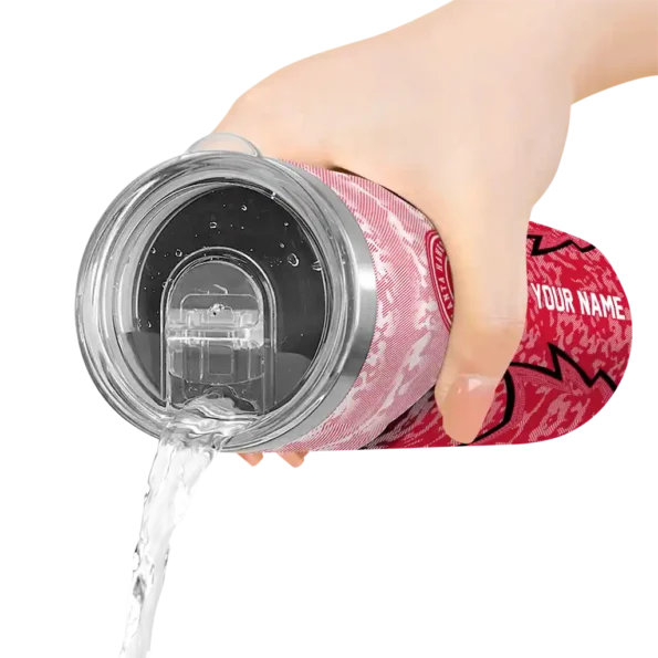 personalized atlanta hawks spiral burst print red skinny tumbler latest model.webp