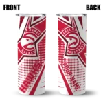 personalized atlanta hawks web stripes red white skinny tumbler best selling 1.webp