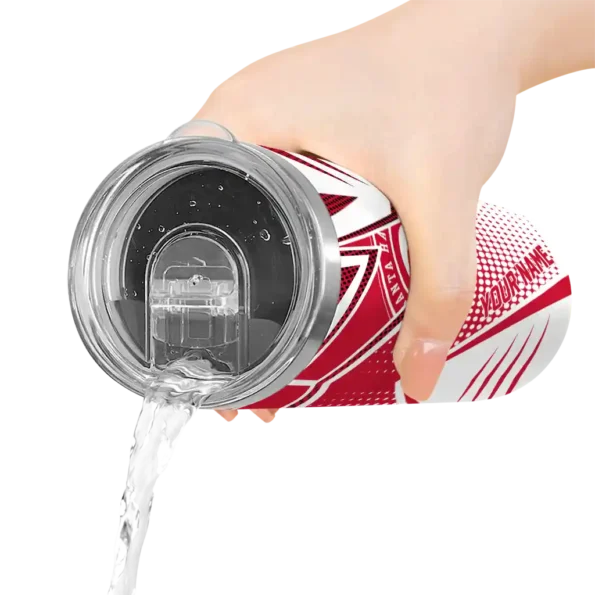 personalized atlanta hawks web stripes red white skinny tumbler latest model.webp