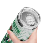 personalized boston celtics chevron stripes green skinny tumbler best selling 1.webp