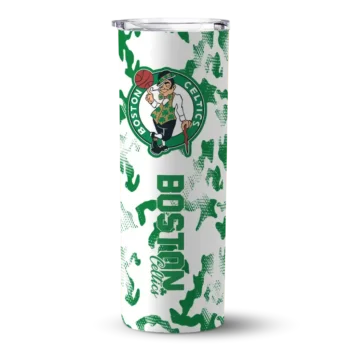 personalized boston celtics claw marks green white skinny tumbler best selling 1.webp