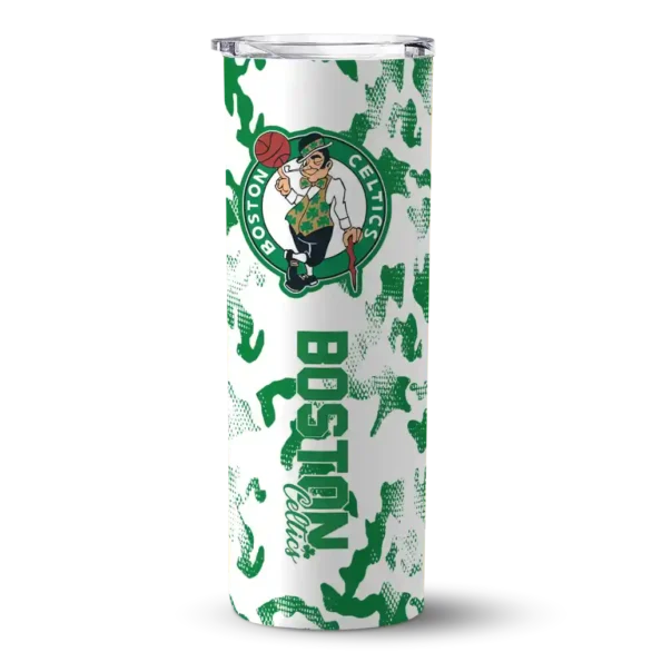 personalized boston celtics claw marks green white skinny tumbler best selling 1.webp