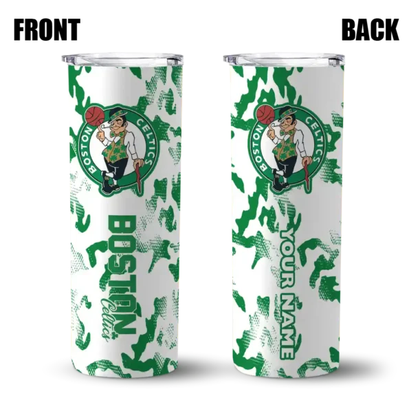 personalized boston celtics claw marks green white skinny tumbler fashion forward.webp