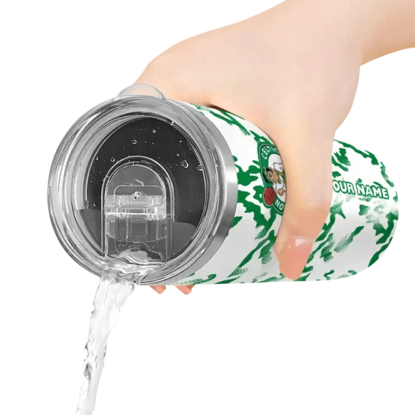 personalized boston celtics claw marks green white skinny tumbler latest model 1.webp