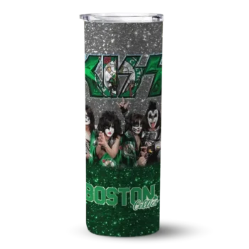 personalized boston celtics kiss band white skinny tumbler best selling 1.webp