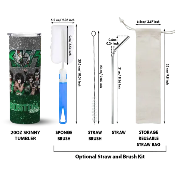 personalized boston celtics kiss band white skinny tumbler new arrival.webp